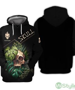 Beautiful Skull Art Personalized Name All Over Printed 3D Hoodie Gift For Skull Lovers Product Photo 1