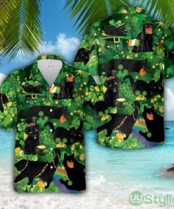 Black Cat Patrick's Day Hawaiian Shirt Aloha Holiday Gift For Men Women Product Photo 1
