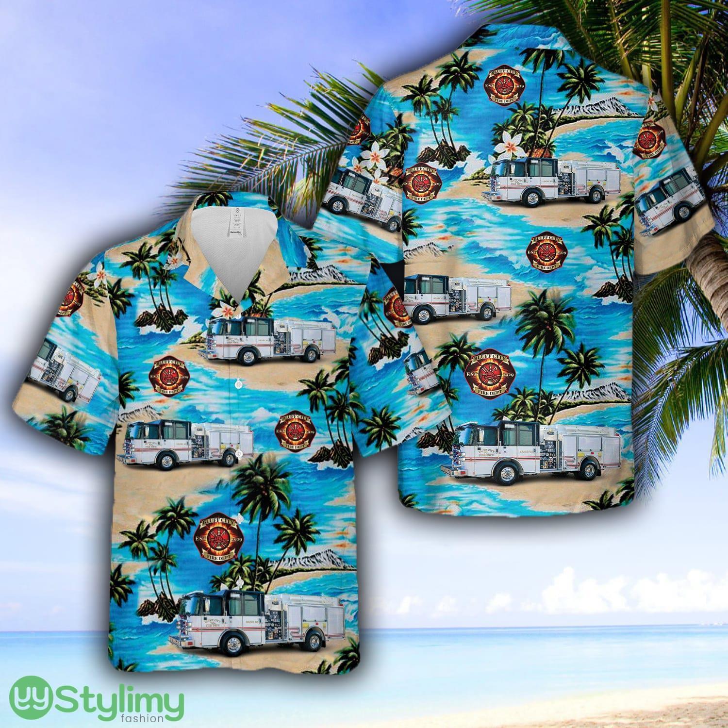 Bluff City, Tennessee, Bluff City Volunteer Fire Department Hawaiian Shirt 2 Bluff City, Tennessee, Bluff City Volunteer Fire Department Hawaiian Shirt - Bluff City, Tennessee, Bluff City Volunteer Fire Department Hawaiian Shirt