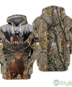 Born To Hunt Custom Name All Over Printed 3D Hoodie Gift For Deer Hunting Lovers Product Photo 1