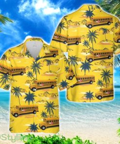 California School Bus Hawaiian Shirt AOP Printed Summer Shirt Product Photo 1
