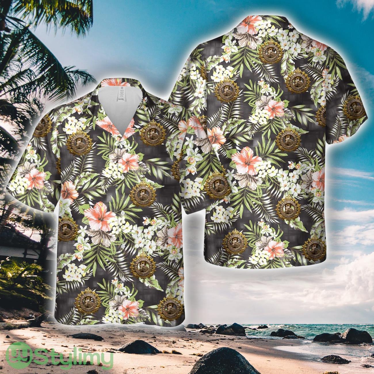 Canadian Army (Canadian Militia) 4th Hussars of Canada Hawaiian Shirt 1 Canadian Army (Canadian Militia) 4th Hussars of Canada Hawaiian Shirt Product Photo 1