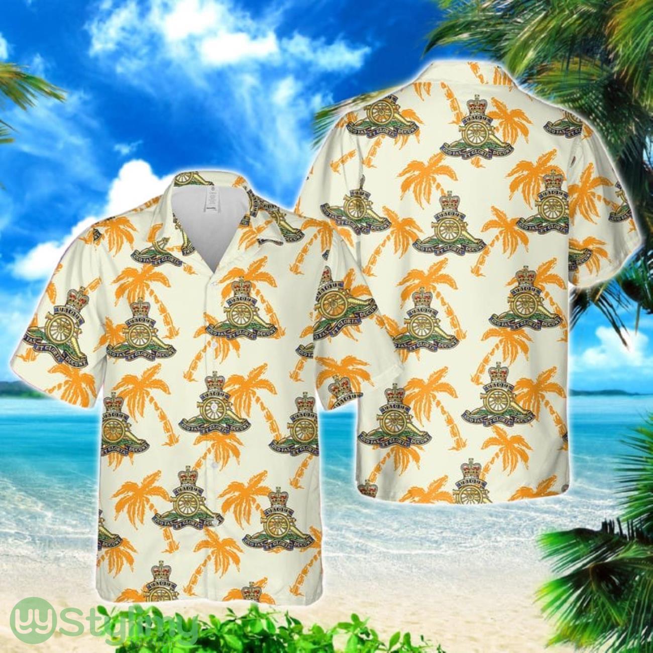 Canadian Army, Royal Regiment of Canadian Artillery Hawaiian Shirt 1 Canadian Army, Royal Regiment of Canadian Artillery Hawaiian Shirt Product Photo 1