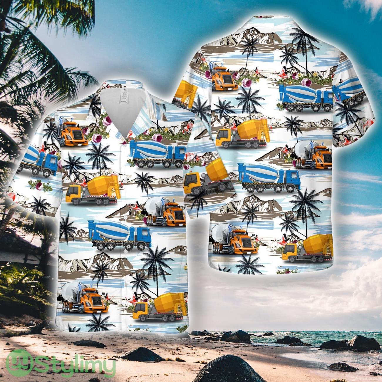 Cement Machine Truck Beach Hawaiian Shirt 2 Cement Machine Truck Beach Hawaiian Shirt Product Photo 1