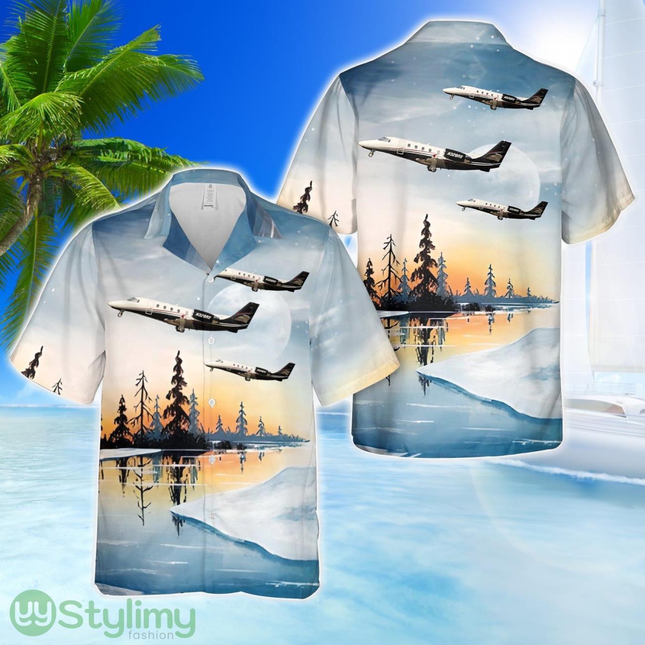 Cessna 560XL Citation XLS+ Hawaiian Shirt kbs 1 Cessna 560XL Citation XLS+ Hawaiian Shirt kbs Product Photo 1