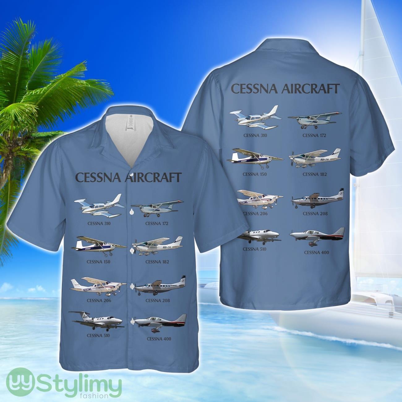 Cessna Aircraft Hawaiian Shirt 1 Cessna Aircraft Hawaiian Shirt Product Photo 1
