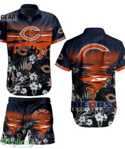 Chicago Bears NFL 3D Printed Hawaiian Shirt And Short Tropical Pattern Beach Shirt New Gift For Best Fan Product Photo 1