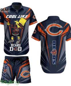 Chicago Bears NFL Aloha 3D Hawaiian Shirt And Short Bart Simpson Summer Perfect Gift For Fans NFL Product Photo 1