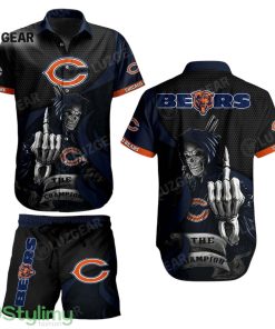 Chicago Bears NFL Football Aloha 3D Hawaiian Shirt And Short Graphic Summer The Champion Gift For Men Women Product Photo 1