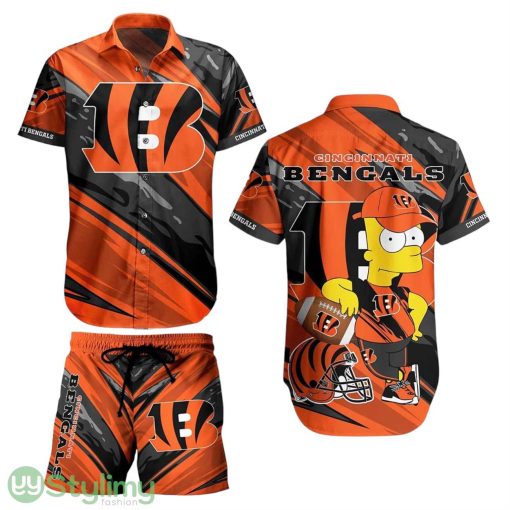 Cincinnati Bengals Football NFL Aloha 3D Hawaiian Shirt Bart Simpson Summer Gift For Men Women Fans