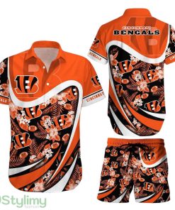 Cincinnati Bengals NFL 3D Printed Hawaiian Shirt And Short Tropical Pattern Beach Shirt New Gift For Sports Fans Product Photo 1