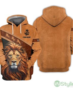 Cool Lion Design For Men Women Lion Lovers Personalized Name Hoodie Product Photo 1