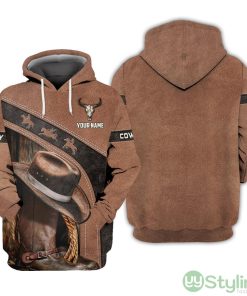 Cowboy Rodeo Personalized Name All Over Printed 3D Hoodie Custom Name Gift For Cowboy Product Photo 1