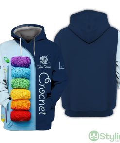 Crochet Personalized Name All Over Printed 3D Hoodie Gift For Crochet Lovers Product Photo 1