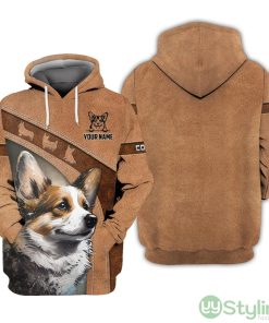 Custom Name 3D Corgi Hoodie Personalized Name Gift For Corgi Lovers Product Photo 1