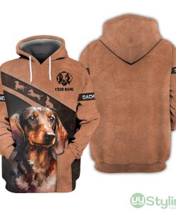 Custom Name 3D Dachshund Hoodie Personalized Gift For Dachshund Lovers Product Photo 1