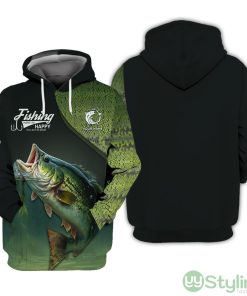 Custom Name Bass Fishing All Over Printed 3D Hoodie Personalized Name Gift For Fishing Lovers Product Photo 1