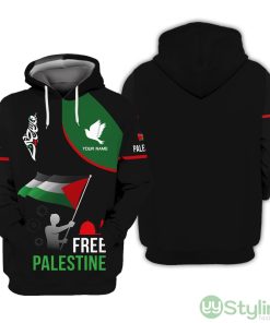Custom Name Palestine All Over Printed 3D Hoodie Personalized Gift For Palestine Lovers Product Photo 1