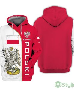 Custom Name Polish All Over Printed 3D Hoodie Personalized Name Poland Polski Hoodie Product Photo 1
