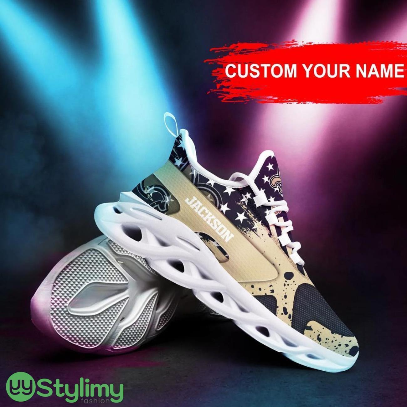 Custom Name Shoes New Orleans Saints NFL Max Soul Shoes Sneakers Hot Trending Running Sneakers 3 Custom Name Shoes New Orleans Saints NFL Max Soul Shoes Sneakers Hot Trending Running Sneakers Product Photo 3
