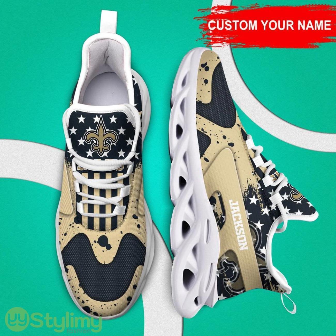 Custom Name Shoes New Orleans Saints NFL Max Soul Shoes Sneakers Hot Trending Running Sneakers 4 Custom Name Shoes New Orleans Saints NFL Max Soul Shoes Sneakers Hot Trending Running Sneakers Product Photo 4