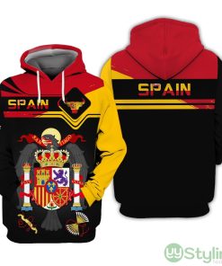 Custom Name Spain All Over Printed 3D Hoodie Personalized Name Gift For Spain Lovers Product Photo 1