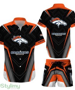 Denver Broncos NFL 3D Print Hawaiian Shirt And Shorts New Summer Button Down Shirt Best Gift For Fans Product Photo 1