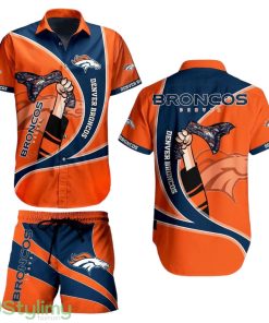 Denver Broncos NFL 3D Print Hawaiian Shirt And Shorts New Summer For Football NFL Fans Product Photo 1