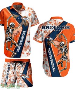 Denver Broncos NFL 3D Printed Hawaiian Shirt And Short Sekeleton Design Hot Short Styles For Men Women Product Photo 1