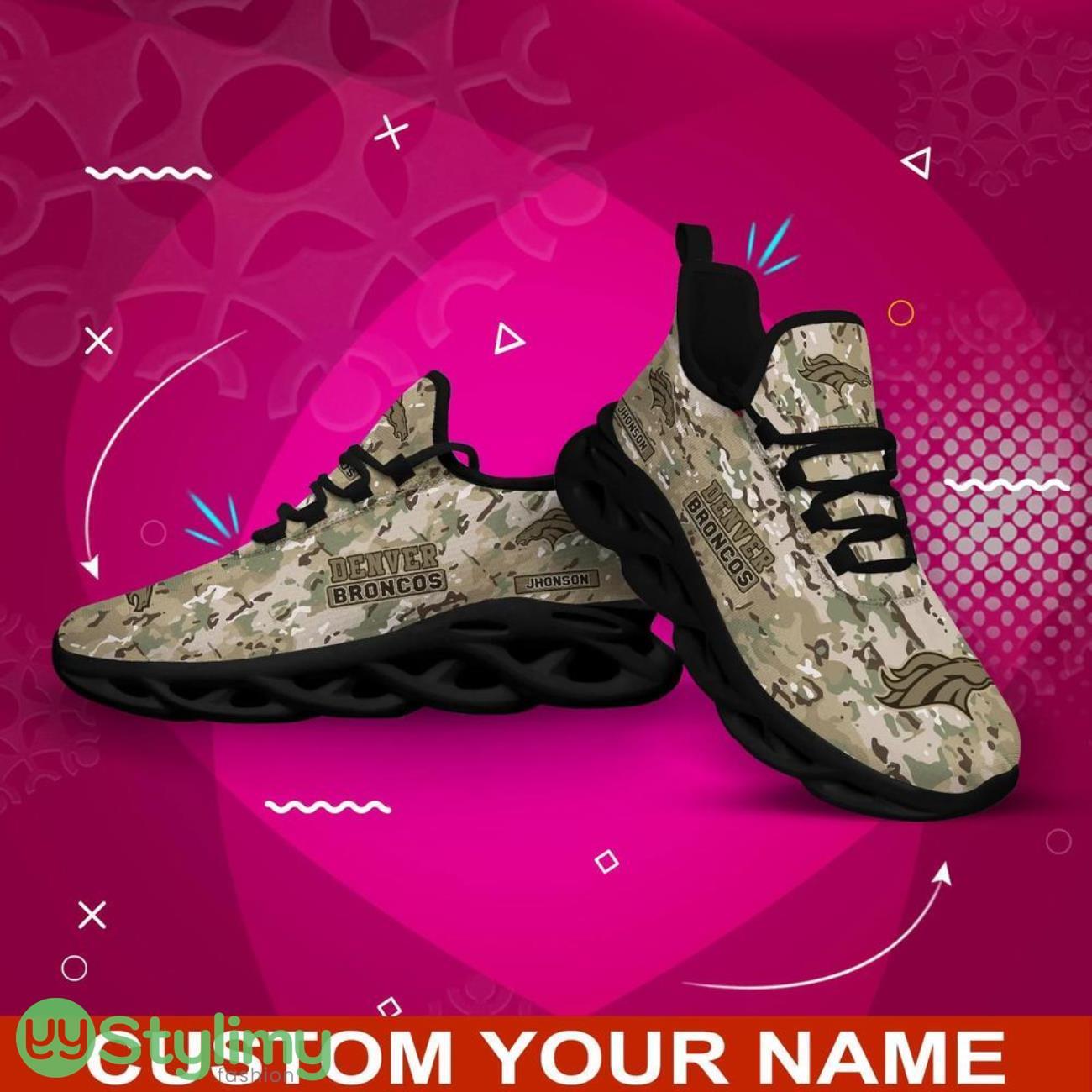 Denver Broncos NFL Max Soul Shoes Custom Name Camo Pattern Gifts For NFL Fans 2 Denver Broncos NFL Max Soul Shoes Custom Name Camo Pattern Gifts For NFL Fans Product Photo 2