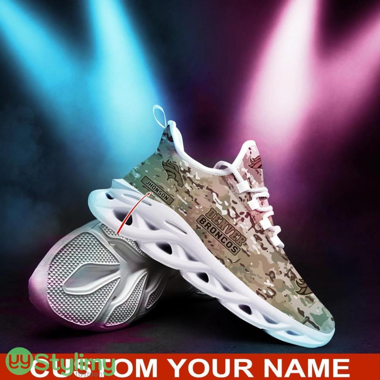 Denver Broncos NFL Max Soul Shoes Custom Name Camo Pattern Gifts For NFL Fans 3 Denver Broncos NFL Max Soul Shoes Custom Name Camo Pattern Gifts For NFL Fans Product Photo 3