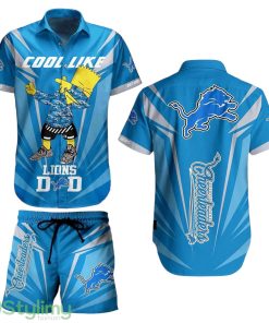 Detroit Lions NFL 3D Print Hawaiian Shirt And Shorts Bart Simpson Summer Perfect Gift For Fans NFL Product Photo 1