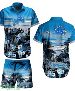 Detroit Lions NFL 3D Print Hawaiian Shirt And Shorts Tropical Pattern Beach Shirt New Gift For Best Fan Product Photo 1