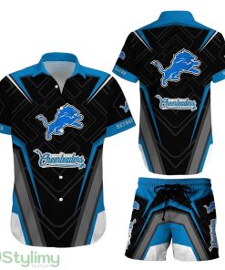 Detroit Lions NFL 3D Printed Hawaiian Shirt And Short New Summer Button Down Shirt Best Gift For Fans Product Photo 1