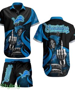 Detroit Lions NFL Football 3D Printed Hawaiian Shirt And Short Graphic Summer Tropical Pattern New Gift For Men Women Product Photo 1