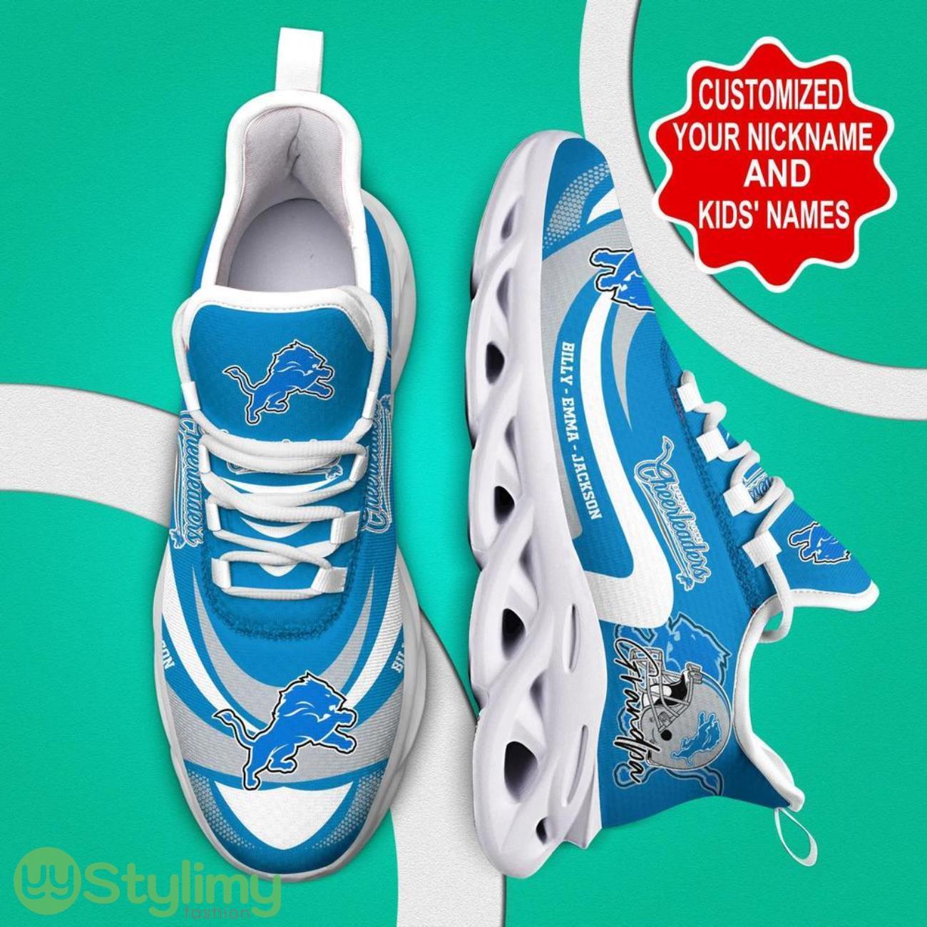 Detroit Lions NFL Max Soul Shoes Custom Name Sneakers Hot Trending Personalized Sneakers 2 Detroit Lions NFL Max Soul Shoes Custom Name Sneakers Hot Trending Personalized Sneakers Product Photo 2