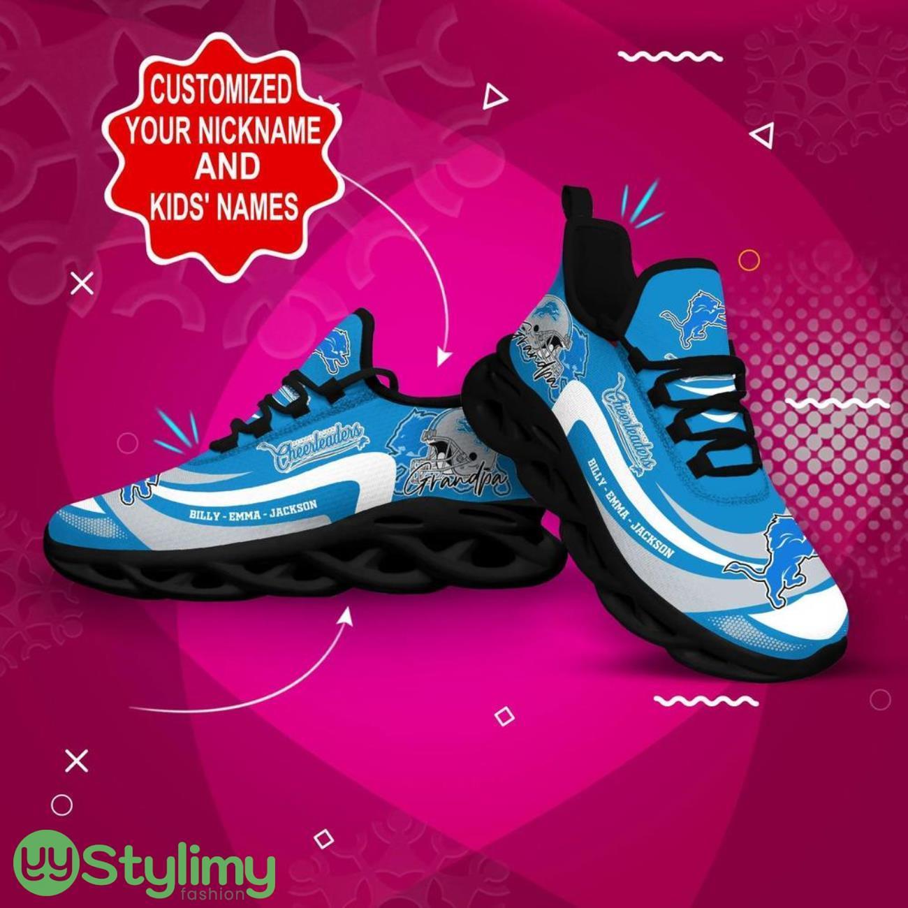 Detroit Lions NFL Max Soul Shoes Custom Name Sneakers Hot Trending Personalized Sneakers 3 Detroit Lions NFL Max Soul Shoes Custom Name Sneakers Hot Trending Personalized Sneakers Product Photo 3