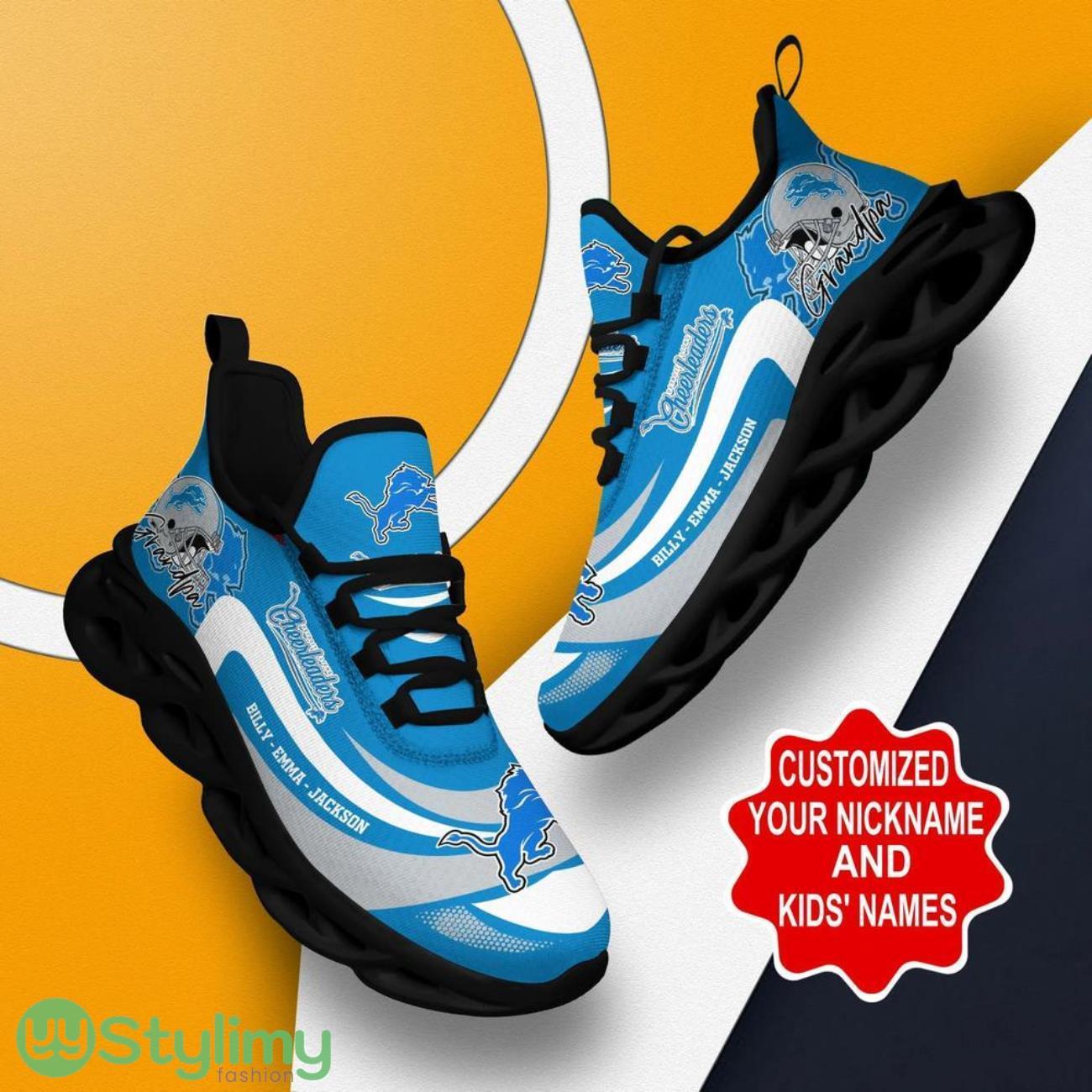 Detroit Lions NFL Max Soul Shoes Custom Name Sneakers Hot Trending Personalized Sneakers 6 Detroit Lions NFL Max Soul Shoes Custom Name Sneakers Hot Trending Personalized Sneakers Product Photo 1