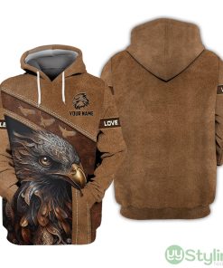 Eagle Personalized Name All Over Printed 3D Hoodie Custom Gift For Eagle Lovers Product Photo 1