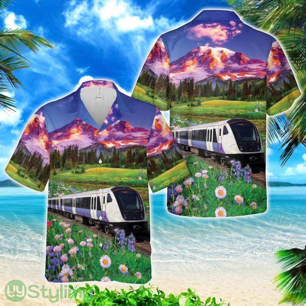 Elizabeth Line Train Hawaiian Shirt 1 Elizabeth Line Train Hawaiian Shirt Product Photo 1