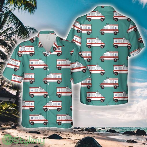 EMS Ambulance Cars Hawaiian Shirt