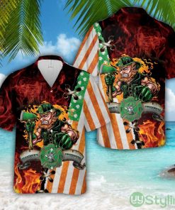 Firefighter Saint Patrick's Day Leprechaun Hawaiian Shirt 3D Printed Product Photo 1