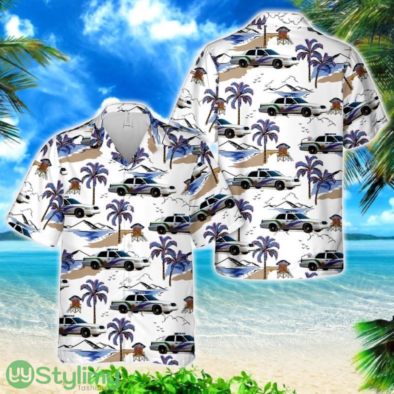 Florida department of agriculture and consumer services (FDACS) Ford Police Interceptor Hawaiian Shirt 2 Florida department of agriculture and consumer services (FDACS) Ford Police Interceptor Hawaiian Shirt Product Photo 1