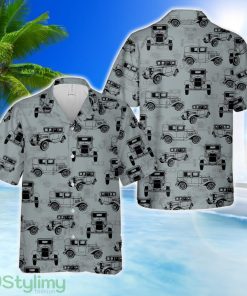 Ford Model A 4 Door Sedan 1930 Silhouette Hawaiian Shirt Product Photo 1