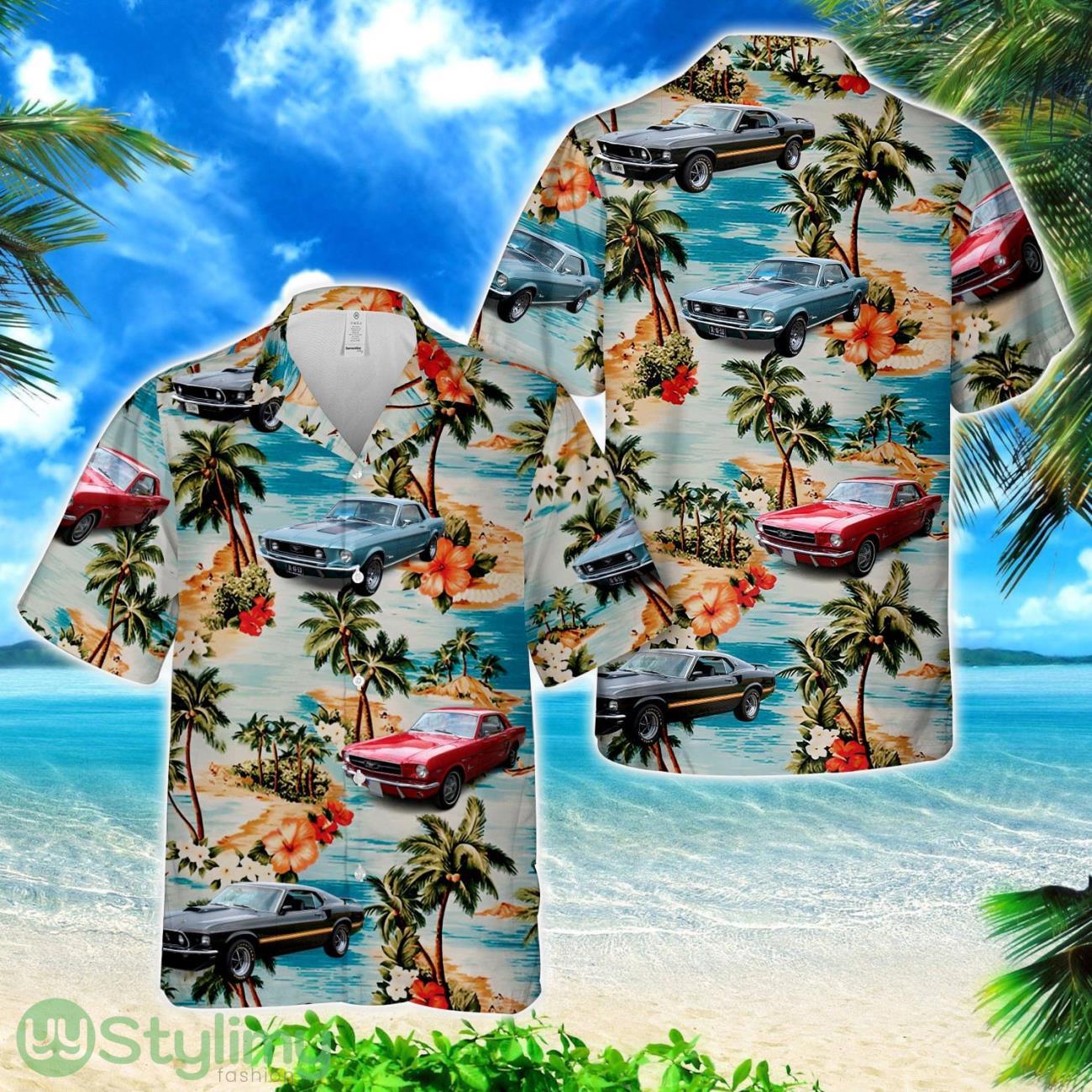 Ford Mustang 1964-69 Hawaiian Shirt 1 Ford Mustang 1964-69 Hawaiian Shirt Product Photo 1