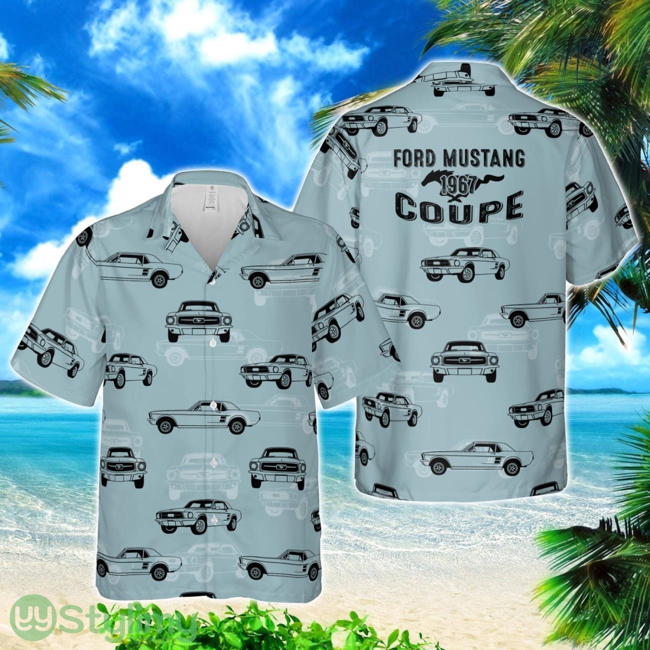 Ford Mustang 1967 Coupe Silhouette Hawaiian Shirt 1 Ford Mustang 1967 Coupe Silhouette Hawaiian Shirt Product Photo 1