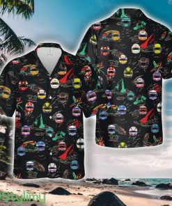 Formula 1 2022 Drivers Helmets Beach Hawaiian Shirt Product Photo 1