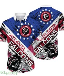 Gift For Husband Gift For Dad Atlanta Falcons And Rugby Helmet Hawaiian Shirt 3D Printed Aloha Shirt For Men Women Product Photo 1