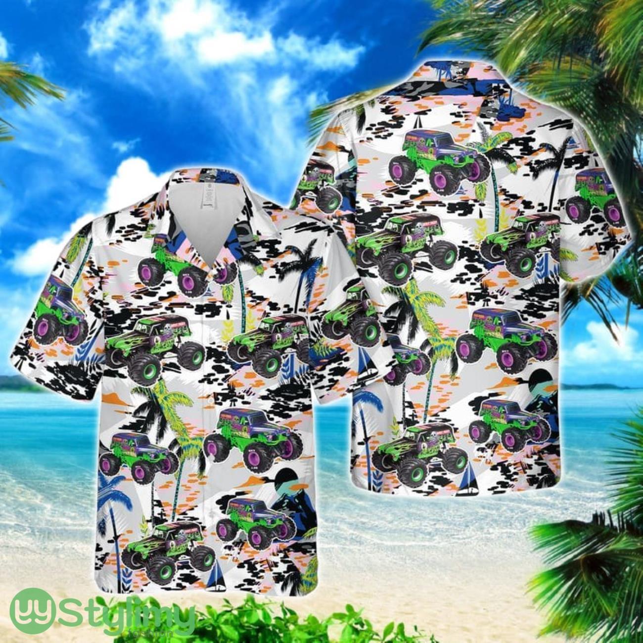 Grave Digger (monster truck) Beach Hawaiian Shirt 2 Grave Digger (monster truck) Beach Hawaiian Shirt Product Photo 1
