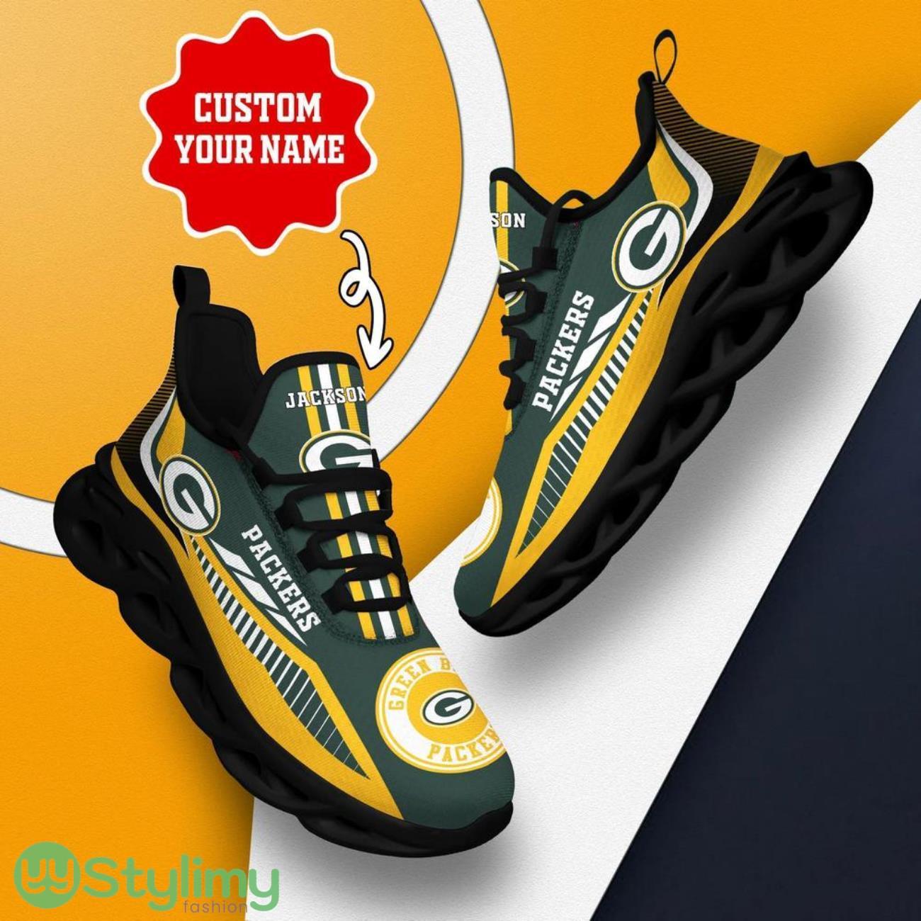 Green Bay Packers NFL Max Soul Shoes Custom Name Sneakers Hot Trending Personalized Gifts For NFL Big Fans 2 Green Bay Packers NFL Max Soul Shoes Custom Name Sneakers Hot Trending Personalized Gifts For NFL Big Fans Product Photo 2
